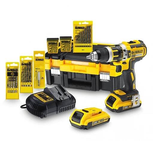 Vrtačka aku DeWalt DCD795D2T 2x18V XR Li-Ion 2Ah, příklep, bezuhlíková 8990 Kč