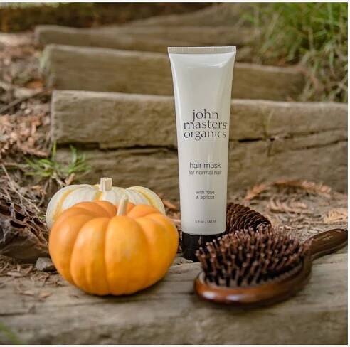 John Masters Organics maska na normální vlasy s růží a meruňkou Nourishing Hair Mask with Rose & Apricot