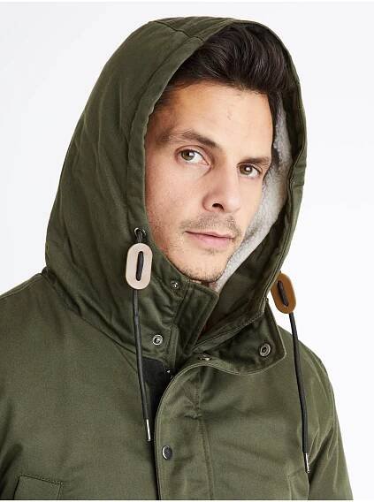 Khaki pánská parka Celio Cuparkaa | ZOOT.cz