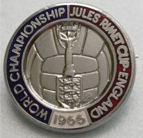 Odznak fotbal Word Champion ship Jules Rimet Cup England 1966 - Odznaky, nášivky a medaile