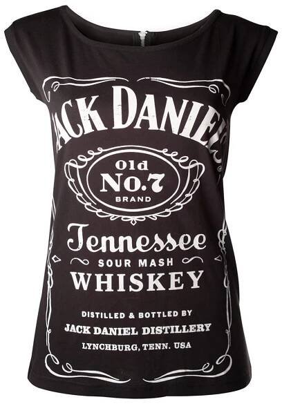 Tričko Jack Daniel's - Black With Zipper | Tipy na originální dárky | Posters.cz 