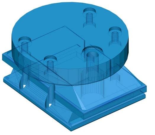 3D tištěná Upínací hlava pro hologram Holotoč (PD42) pro stativ Velbon - 3D model pro tisk STL