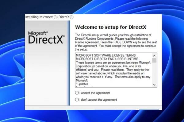 Reinstall DirectX on Windows 11