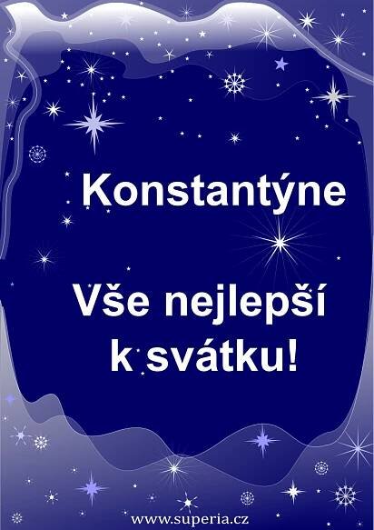 Konstantýn - 19. září 2025, textové a obrázkové přáníčko chlapovi k svátku, gratulace k svátku muži