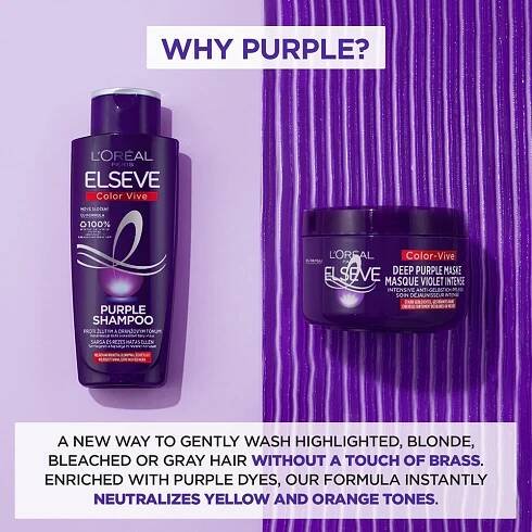 L’Oréal Paris Elseve Color-Vive Purple pečující maska neutralizující žluté tóny