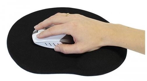 Podložka pod myš, ergonomická, gelová, černá - Cartridge Toner