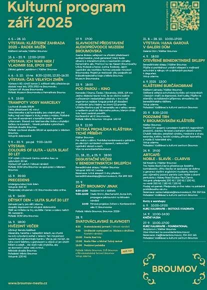 Kulturní program - září 2025: Broumov