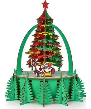 VÁNOČNÍ STROMEK | skládací dřevěná stavebnice | 29 cm Dedra