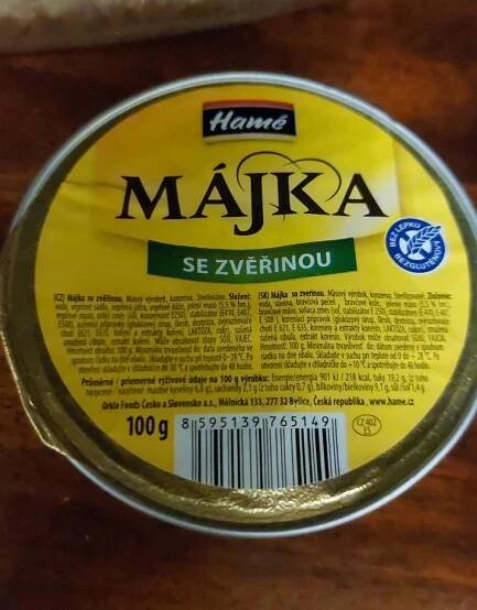 paštika Májka se zvěřinou Hamé