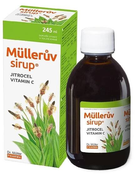 Müllerův sirup s jitrocelem a vitaminem C 245ml - skladem