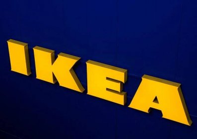 A view of an Ikea sign on one of its branches in Copenhagen