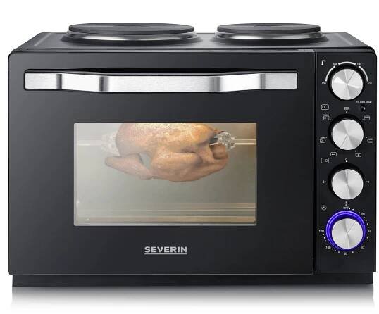 Severin 2074 mini trouba funkce časovače, funkce grilování, s funkcí vaření, indikátor 30 l
