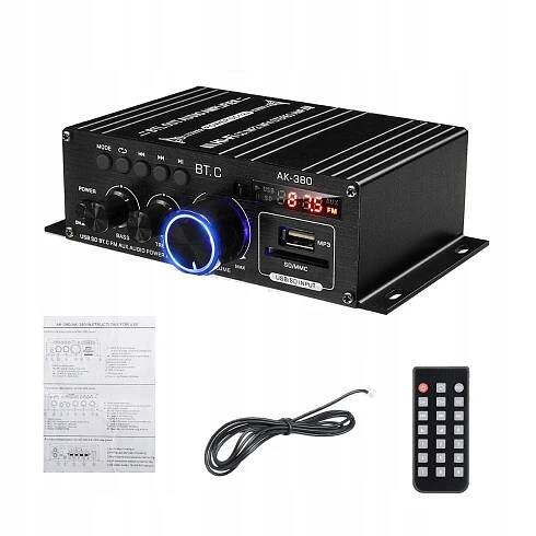 ZESILOVAČ PRO REPRODUKTORY BLUETOOTH 5.0 FM RÁDIO MP3