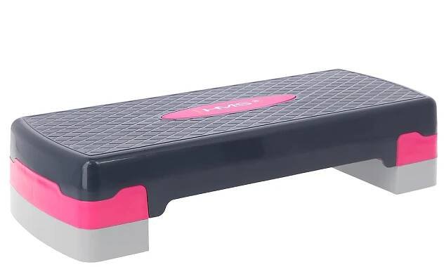 HMS AS002 růžovo-šedý step na aerobik