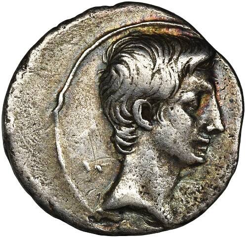 Roman Imperial, Octavian Augustus, Denarius - RARE