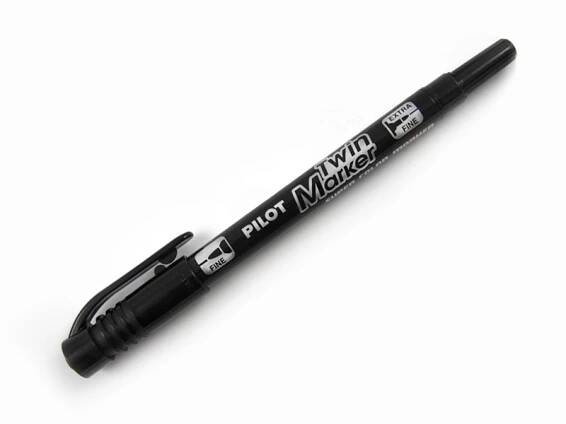 PILOT Twin Marker 0.4 a 0.5 mm, BeGreen, černý