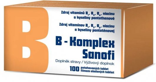 B-komplex Sanofi por.tbl.flm.100 Glass - balení 2 ks