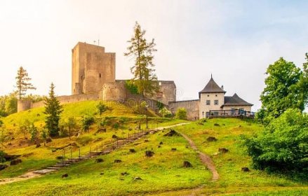 Ruins of Landstejn Castle in Czech Canada, Czechia Stock Image - Image of building, castle: 119570527