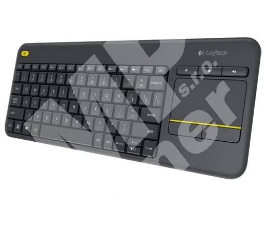 Klávesnice Logitech Wireless Touch K400 plus, USB, CZ