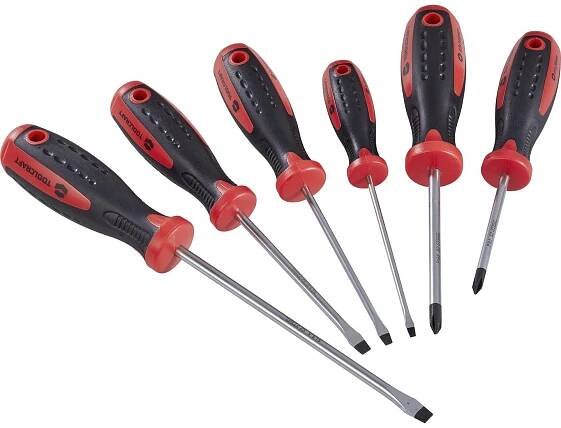 TOOLCRAFT  sada šroubováků, plochý, křížový PH, 6dílná, 96029C1123