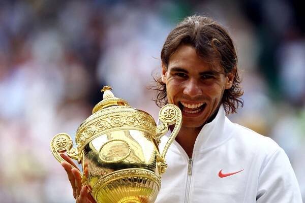Rafael Nadal at the 2010 Wimbledon.