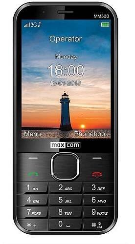 Mobilní telefon MAXCOM Classic MM330 3G, černý, CZ lokalizace