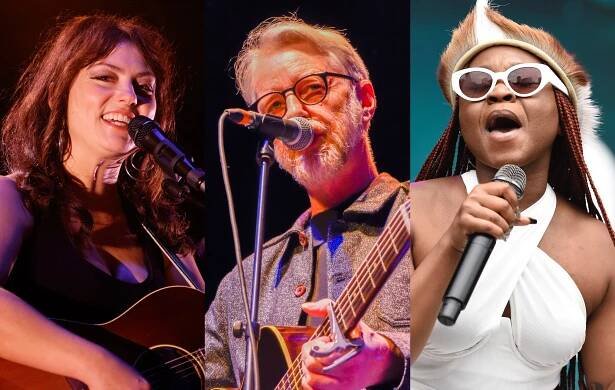 Angel Olsen (Burak Cingi/Redferns) + Billy Bragg (Robin Little/Redferns) + Sampa The Great (Tim Mosenfelder/Getty Images)
