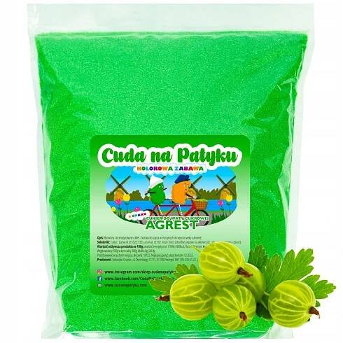 Zařízení na cukrovou vatu Cuda na Patyku Angreštový Zelený Cukr na cukrovou vatu 1 KG S zelený 1 W