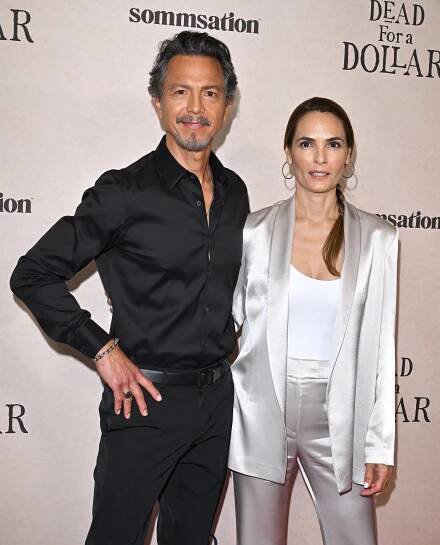 LOS ANGELES, CALIFORNIA - SEPTEMBER 28: Benjamin Bratt and Talisa Soto attend the United States Premiere of "Dead For A Dollar" at Directors Guild Of America on September 28, 2022 in Los Angeles, California. (Photo by Axelle/Bauer-Griffin/FilmMagic)