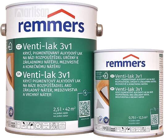 REMMERS Venti-lak 3v1 - krycí lak pro interiér i exteriér v objemu 0.75 l a 2.5 l