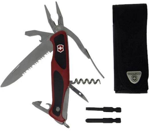 Victorinox RangerGrip 174 0.9728.WC švýcarský kapesní nožík počet funkcí 17 červená, černá
