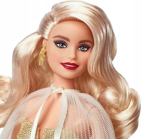 Mattel Barbie Vánoční panenka blondýnka 2023