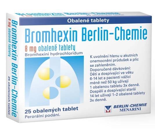 Bromhexin Berlin-Chemie 8mg tbl.obd.25x8mg