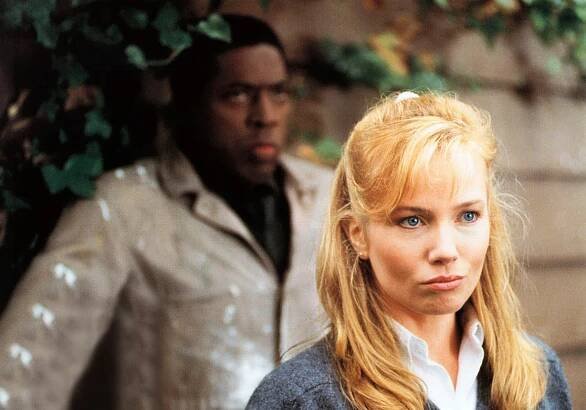 Rebecca De Mornay and Ernie Hudson in The Hand That Rocks the Cradle.