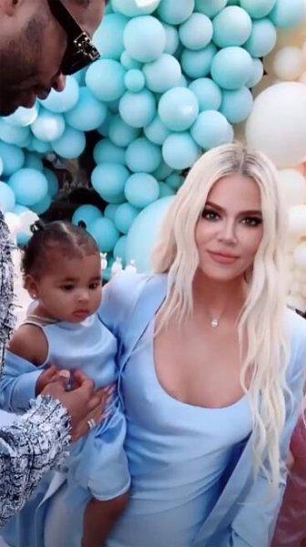 Khloe Kardashian and True Thompson.