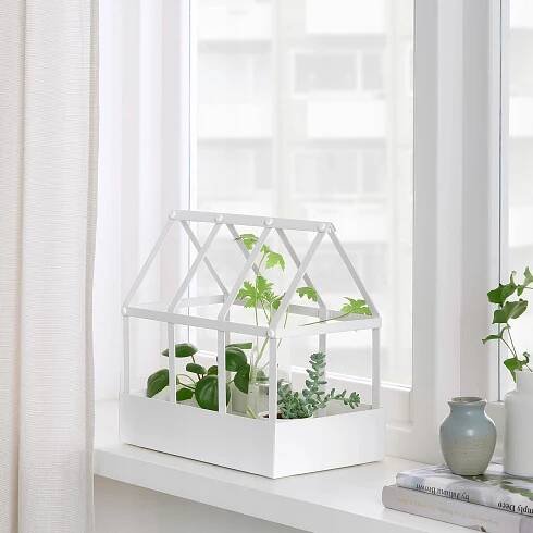 IKEA SENAPSKAL skleník dekorace WHT Stav balení bez obalu