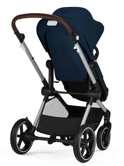 KINDERWAGENSET Eos Lux  - Silberfarben/Dunkelblau, Basics, Textil/Metall (85/61/116cm) - Cybex