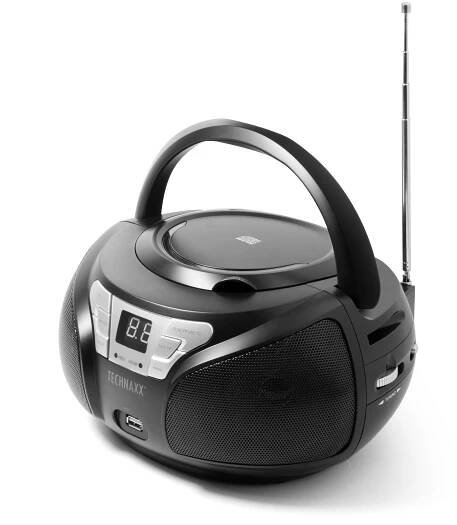 Technaxx Boombox CD přehrávač, Bluetooth, FM, AUX-IN & USB, černý (BT-X38) - Technaxx
