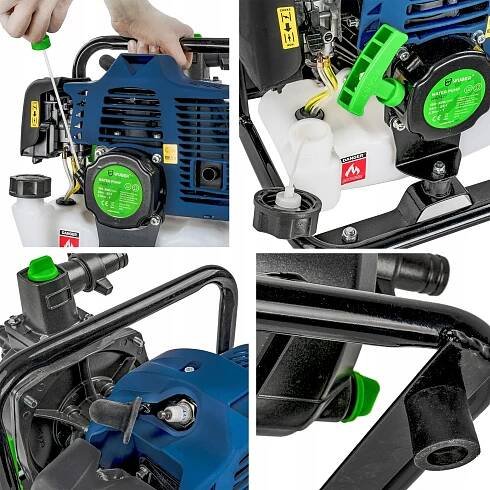 ČERPADLO NA VODU SPALOVACÍ MOTOČERPADLO 1" VÝKONNÉ ČERPADLO MAX 5,2 KM 18000 L/H + OLEJ za 2224.00CZK - Allegro