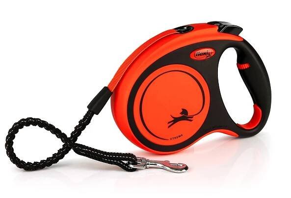 Flexi Páskové samonavíjecí vodítko Xtreme, vel. M, 35 kg, oranžová, 5 m