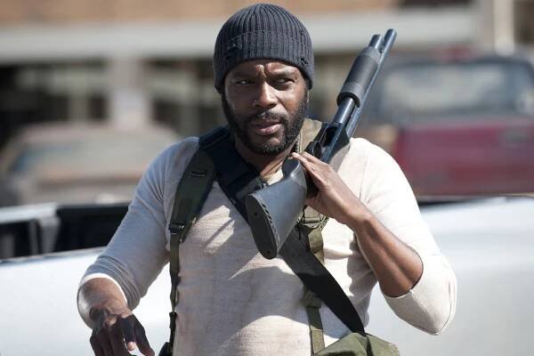 Chad L. Coleman on the set of "The Walking Dead."
