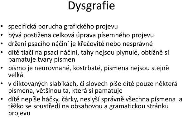 Náprava dysgrafie
