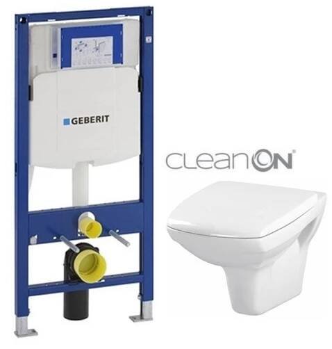GEBERIT Duofix bez tlačítka + WC CERSANIT CLEANON CARINA + SEDÁTKO 111.300.00.5 CA1