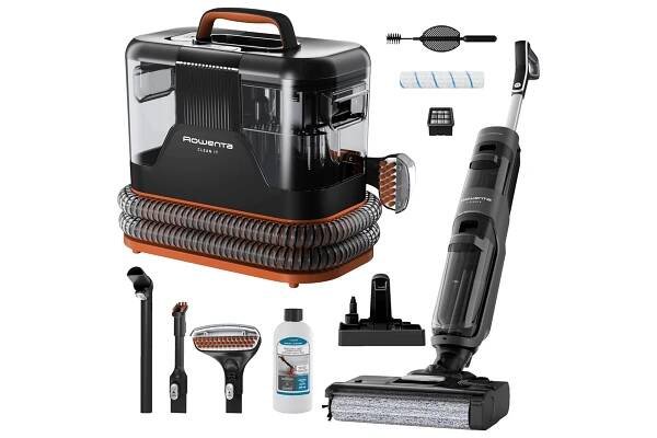 Akční set spotřebičů na mokrý úklid Rowenta Clean It tepovač a X-Clean 4 víceučelový vysavač