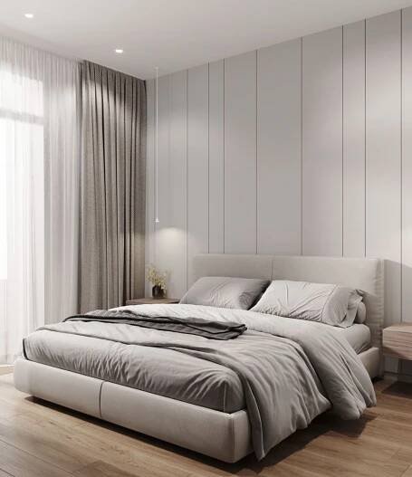 Minimalist Bedroom with Large Bed