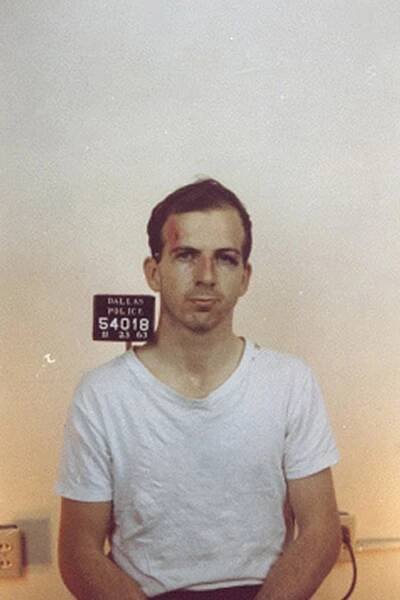Lee Harvey Oswald's mugshot seen on on November 23, 1963.