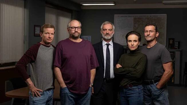 Docent II. Zleva Matěj Hádek, Marek Taclík, Ivan Trojan, Tereza Ramba a Ondřej Vetchý