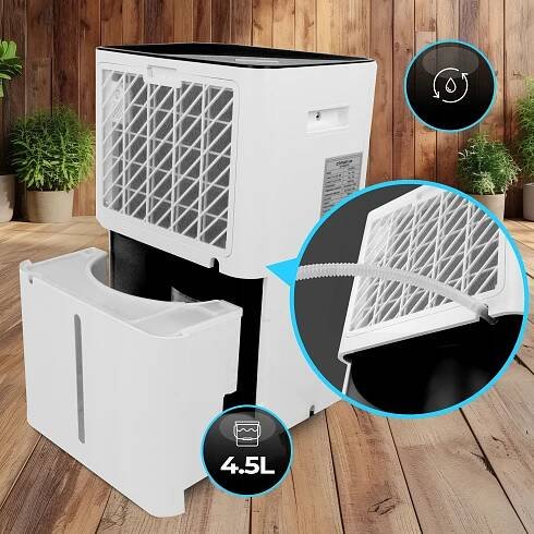 Odvlhčovač vzduchu Cube Pohlcovač vlhkosti 20L Ionizace WIFI 40 m2 +Časovač Objem nádrže na vodu 4.5 l