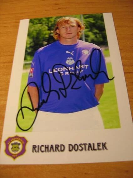 ++++ Richard Dostálek - Erzgebirge Aue - orig. autogram - Ostatní sběratelské předměty