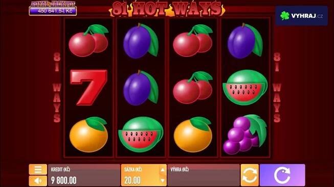 Automat 81 Hot Ways od společnosti Tech4Bet [DEMO HRA PRO ZÁBAVU]